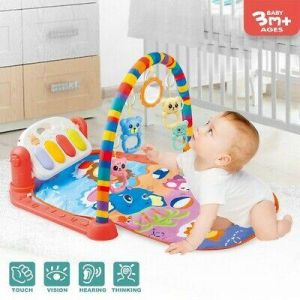 Baby Game Pad Music Pedal Piano Play Mat With Hanging Toy ships from US warehous